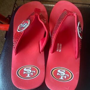 San Francisco 49ers Red Logo Flip Flops